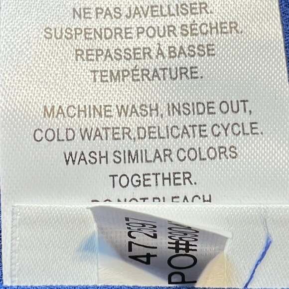 💙Vibrant Royal Blue -Radiant Chic Woven A-Line Crewneck Long sleeve Blouse 2X💙 - Picture 10 of 14